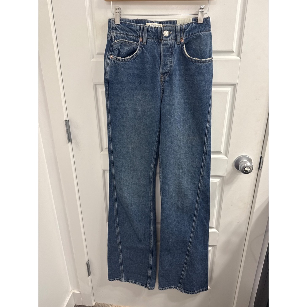 We The Free Expert Advice Mid Rise Flare Jeans Medium Wash Denim‎ 24 Long NEW